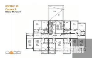 1-к квартира, вторичка, 38м2, 16/17 этаж