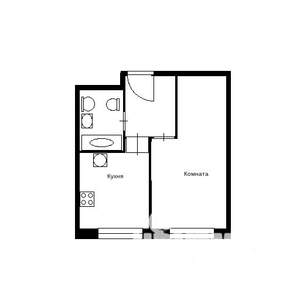1-к квартира, вторичка, 38м2, 5/15 этаж