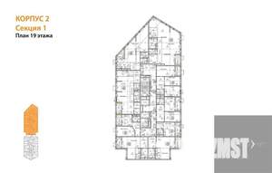 2-к квартира, вторичка, 76м2, 19/21 этаж