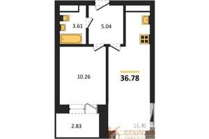 1-к квартира, вторичка, 37м2, 16/28 этаж