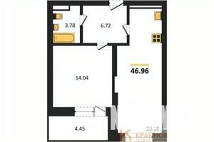 1-к квартира, вторичка, 47м2, 9/28 этаж