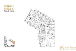 2-к квартира, вторичка, 66м2, 2/13 этаж