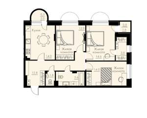 3-к квартира, вторичка, 82м2, 3/5 этаж