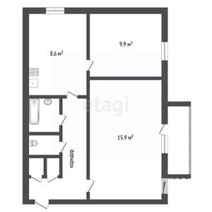 2-к квартира, вторичка, 45м2, 7/9 этаж