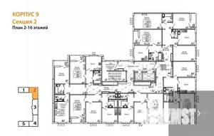 2-к квартира, вторичка, 58м2, 14/19 этаж