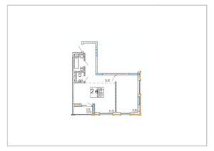 2-к квартира, строящийся дом, 61м2, 8/14 этаж