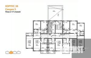 1-к квартира, вторичка, 38м2, 16/17 этаж