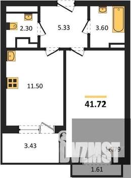 1-к квартира, вторичка, 44м2, 8/18 этаж