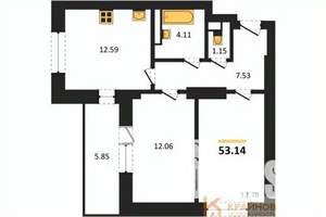 2-к квартира, вторичка, 53м2, 9/28 этаж