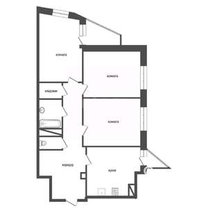 3-к квартира, вторичка, 105м2, 2/13 этаж