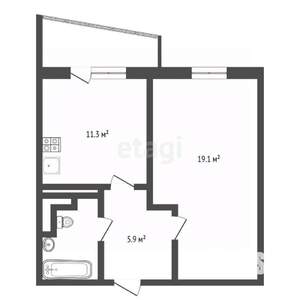 1-к квартира, вторичка, 41м2, 17/17 этаж