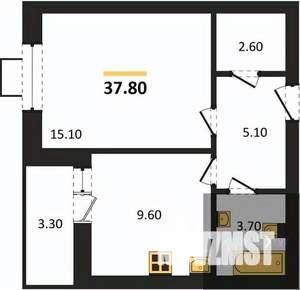 1-к квартира, вторичка, 38м2, 13/19 этаж