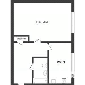 1-к квартира, вторичка, 30м2, 3/5 этаж