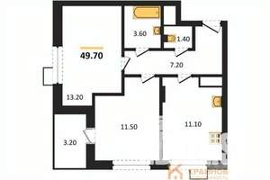 2-к квартира, вторичка, 50м2, 9/11 этаж
