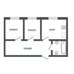 2-к квартира, вторичка, 40м2, 5/5 этаж