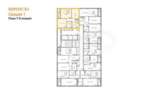 2-к квартира, сданный дом, 63м2, 9/18 этаж