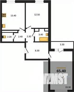 2-к квартира, вторичка, 65м2, 8/17 этаж