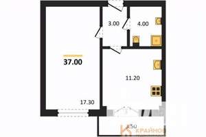 1-к квартира, вторичка, 37м2, 11/15 этаж
