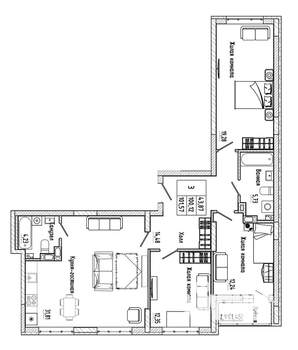 3-к квартира, вторичка, 102м2, 10/17 этаж