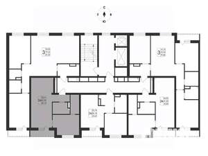 2-к квартира, вторичка, 45м2, 2/17 этаж