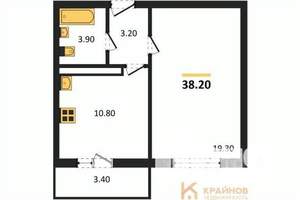 1-к квартира, вторичка, 38м2, 10/17 этаж
