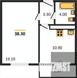 1-к квартира, вторичка, 38м2, 13/17 этаж
