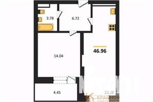 1-к квартира, вторичка, 47м2, 4/28 этаж
