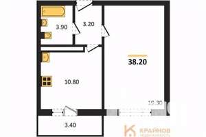 1-к квартира, вторичка, 38м2, 16/17 этаж