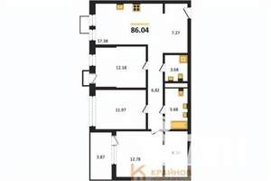 3-к квартира, вторичка, 86м2, 17/21 этаж