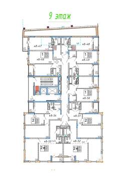2-к квартира, строящийся дом, 55м2, 9/14 этаж