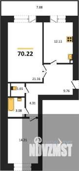2-к квартира, вторичка, 70м2, 9/14 этаж