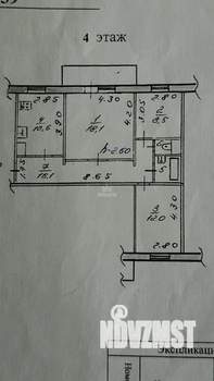 3-к квартира, вторичка, 68м2, 4/10 этаж