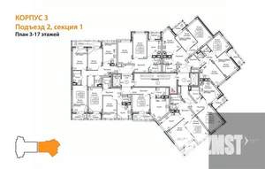 1-к квартира, вторичка, 46м2, 16/25 этаж
