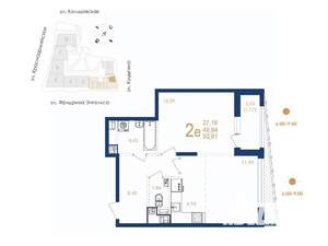 2-к квартира, вторичка, 51м2, 2/7 этаж