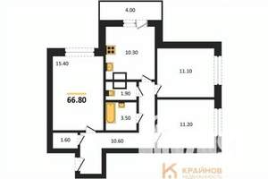 3-к квартира, вторичка, 67м2, 5/25 этаж