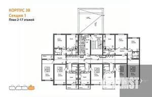 1-к квартира, вторичка, 38м2, 6/17 этаж