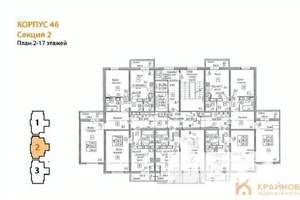 1-к квартира, сданный дом, 38м2, 15/17 этаж