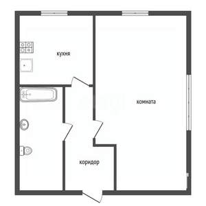 1-к квартира, вторичка, 30м2, 7/9 этаж