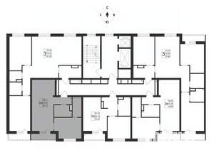 2-к квартира, вторичка, 45м2, 9/17 этаж