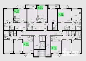 2-к квартира, строящийся дом, 54м2, 8/9 этаж