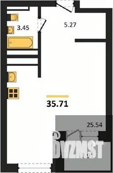 Студия квартира, вторичка, 36м2, 17/28 этаж