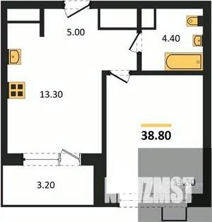 1-к квартира, вторичка, 39м2, 8/13 этаж