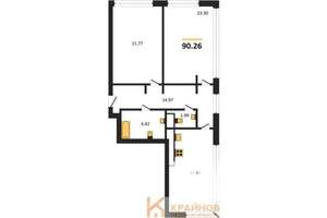 2-к квартира, вторичка, 90м2, 7/9 этаж