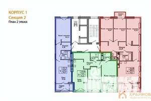 1-к квартира, вторичка, 56м2, 2/9 этаж