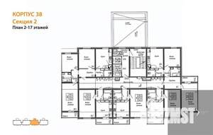 3-к квартира, вторичка, 76м2, 8/17 этаж