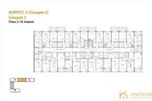 1-к квартира, вторичка, 38м2, 9/18 этаж