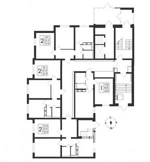 2-к квартира, вторичка, 52м2, 1/17 этаж