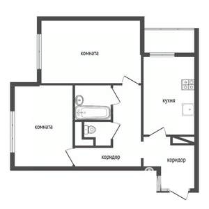 2-к квартира, вторичка, 59м2, 1/17 этаж