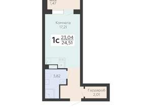 Студия квартира, вторичка, 25м2, 11/24 этаж
