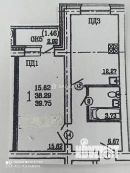 1-к квартира, вторичка, 39м2, 9/10 этаж